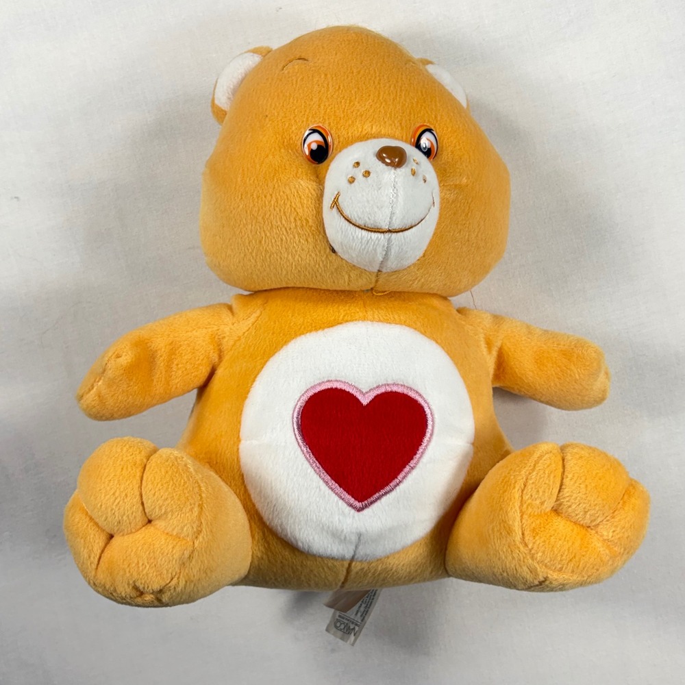 Care Bears 12" Tenderheart Bear Plush Orange Red Heart Belly 2003 Play Along